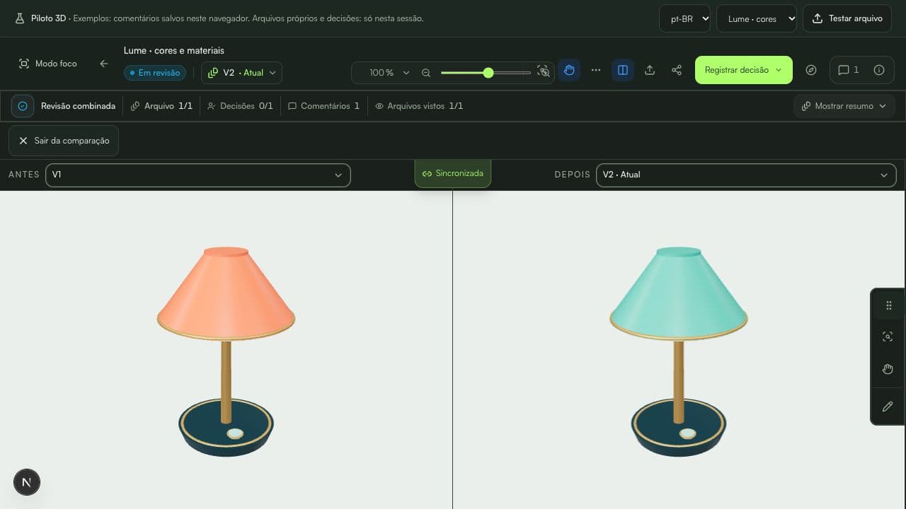 Éclairage en révision 3D : examiner le détail et garder le contexte