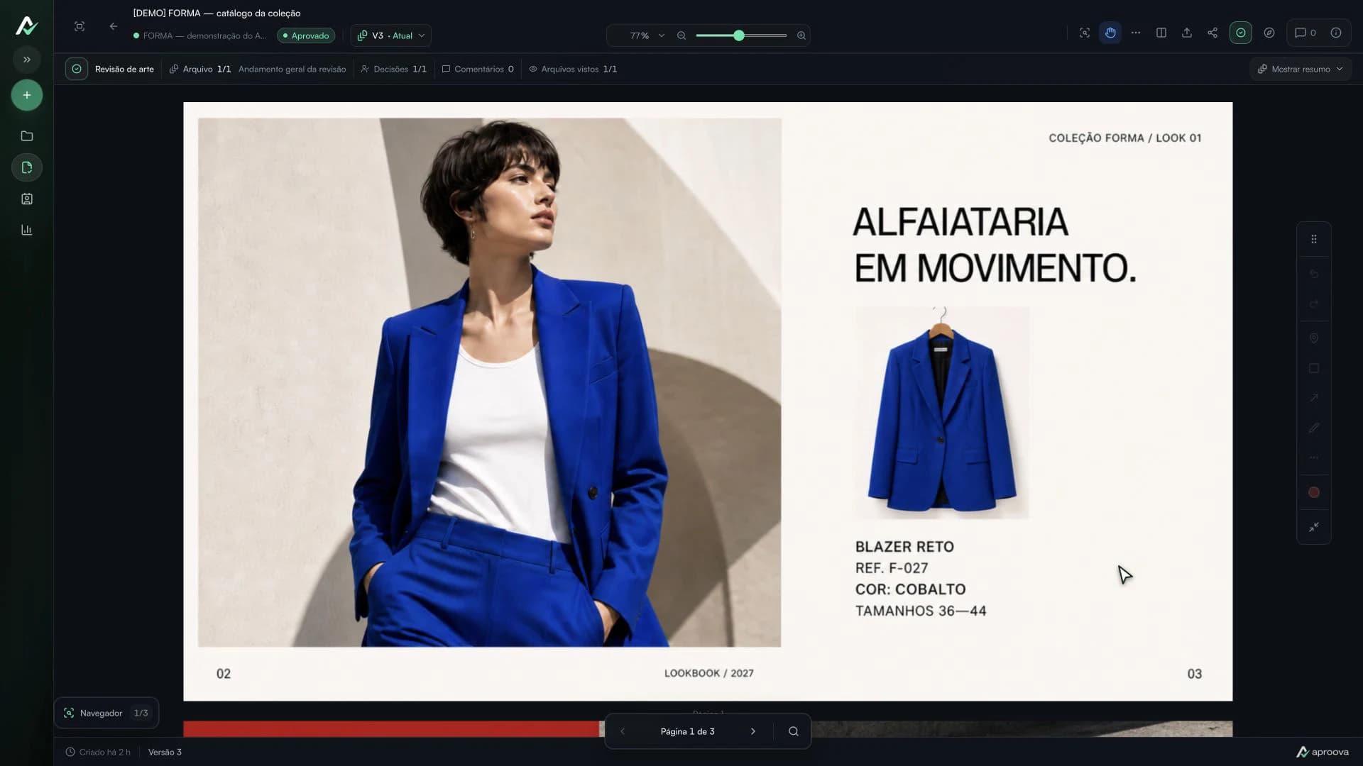 Versão 3 do catálogo FORMA aprovada, com uma decisão registrada no Aproova