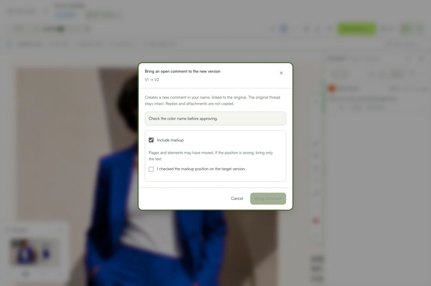 Check the source and destination before carrying an issue forward.