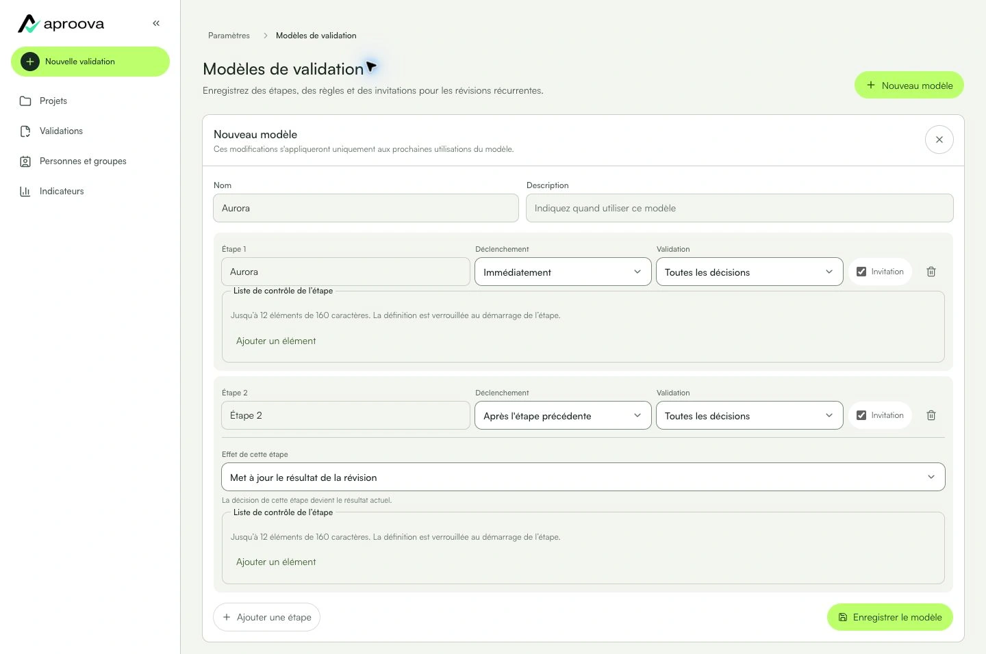 Enregistrez la séquence d’étapes pour de futures révisions.